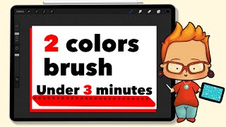 Double Color Brush in less than 3 minutes - Procreate Tutorial