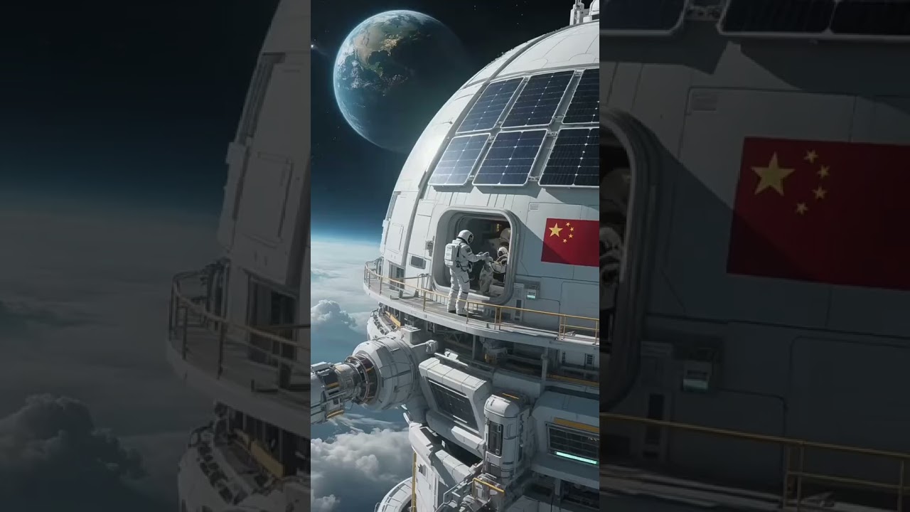 FUTURE SPACE STATION! Unreal Animation of China's Orbital Base above Earth