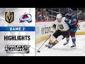Second Round, Gm 2: Golden Knights @ Avalanche 6/2/21 | NHL Highlights