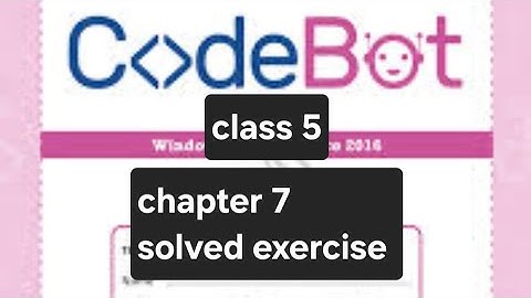 CLASS 5 COMPUTERS CHAPTER 7