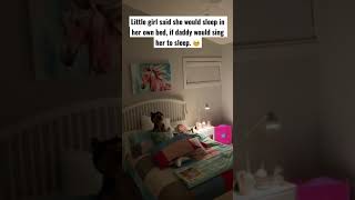 Little girl promises to sleep in her own room IF dad sings her to sleep 🥺
Little girl promises to sleep in her own room IF dad sings her to sleep 🥺 Little girl promises to sleep in her own room IF dad sings her to sleep 🥺