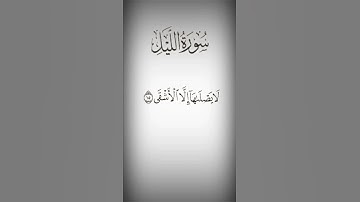 فَأَنذَرۡتُكُمۡ نَارࣰا تَلَظَّىٰ (سورة الليل)