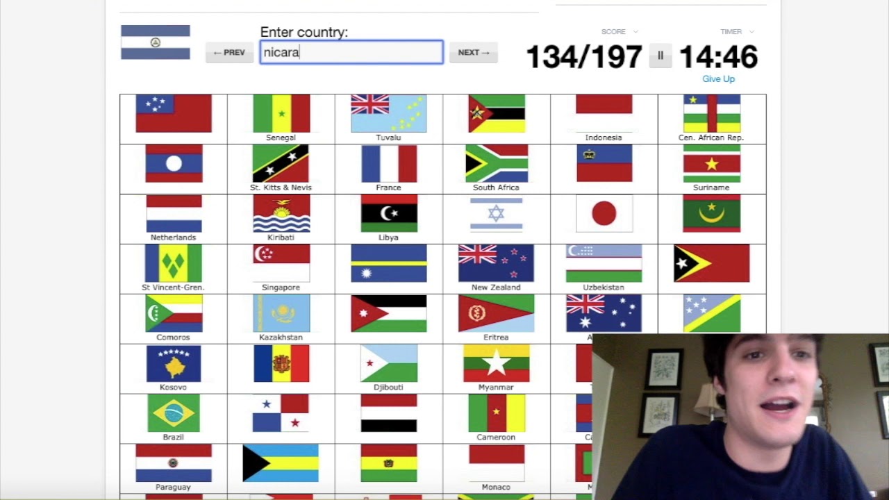 SPORCLE WORLD RECORD - Naming every flag in under 5 minutes 