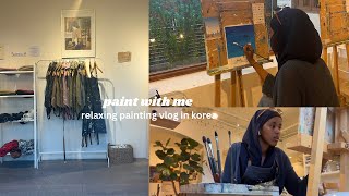 come with me to a painting cafe