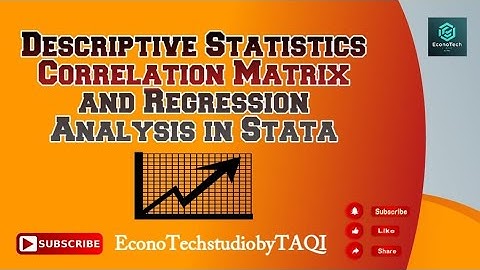 Descriptive Statistics, Correlation Matrix, and Regression Analysis in Stata - Step-by-Step Guide