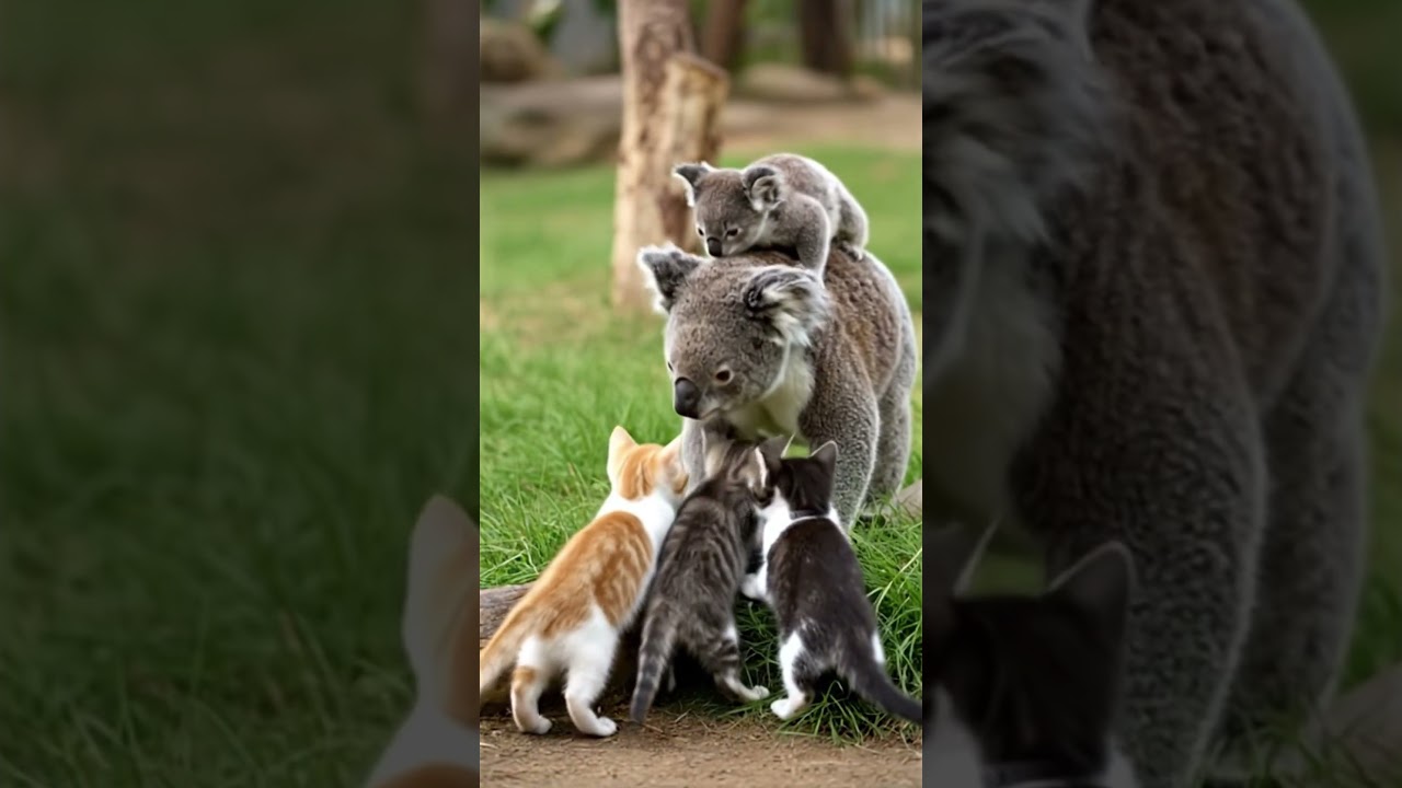 Koala Mom Hugs All the Kittens