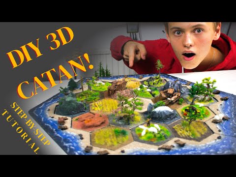I made a 3D Catan out of Toilet paper and Cardboard | Projects Electrifying Weekends