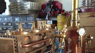 BOLTON 9 TRIPLE EXPANSION STEAM ENGINE- FIRST TASTE OF STEAM