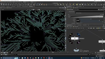 Shortest path node lines in houdini.