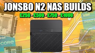 Jonsbo N2 NAS Builds for £250, £500 and £750-1000