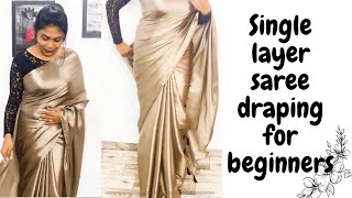 Single layer saree draping || tips and tricks || Malayalam saree draping