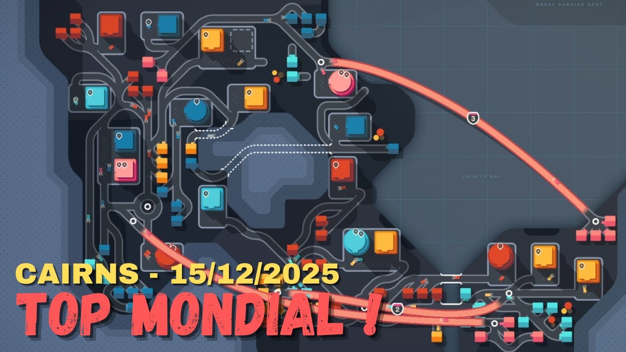Mini Motorways Top monde ! - Défi 15/12/2025 Cairns