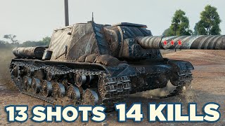 ИСУ-152 • 13 ВЫСТРЕЛОВ - 14 ФРАГОВ • World of Tanks