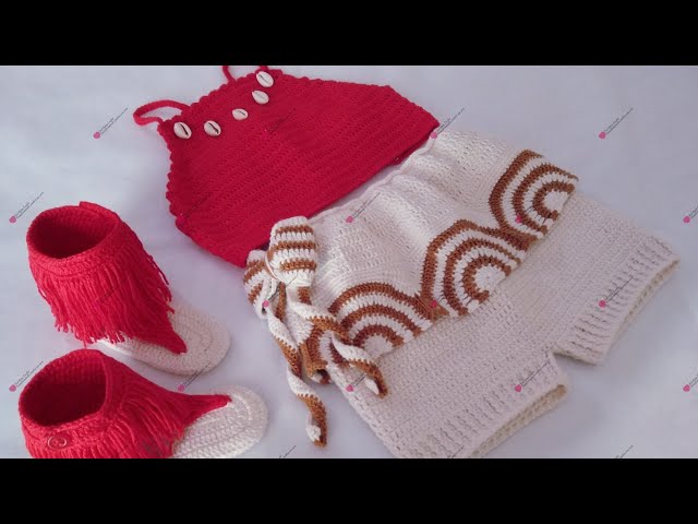 roupinha Moana baby 🥰🥰#croche #foryou #moana