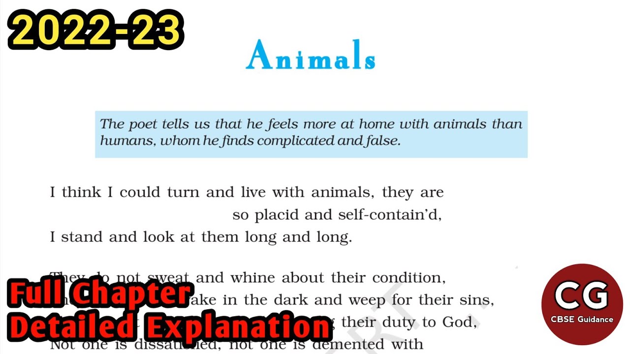 Animals class 10 detailed explanation in hindi - YouTube