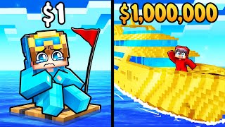 $1 vs $1,000,000 YACHT in Minecraft!