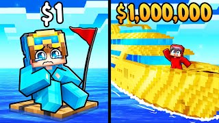 $1 vs $1,000,000 YACHT in Minecraft! screenshot 5