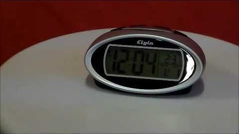 Elgin 3408E LCD Alarm Clock w/ Indoor Temperature Display