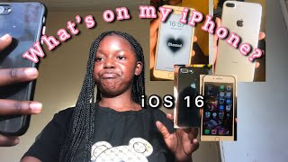 What’s on my iPhone 7plus iOS 16|plus my favorite apps|| AJLOLA