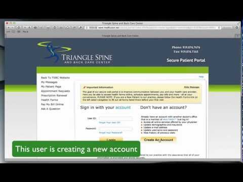 Triangle Spine and Back Care Center-Patient Portal Video Series: How to Login