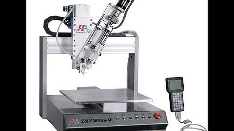 2015 zhuomao double liquid glue dispenser robot ZM 400EDS W