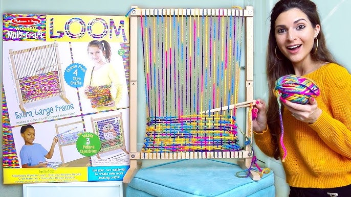 Melissa & Doug Wooden Multi-Craft Weaving Loom (Arts & Crafts, Extra-Large Frame, Frustration-Free Packaging)