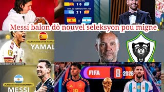 Fréd Sou Sébastien Migne Ki Limoge A Messi Sanble Ap Ballon Dò Argentina Vs Espagne