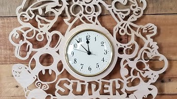 Super mario wooden clock wooden project