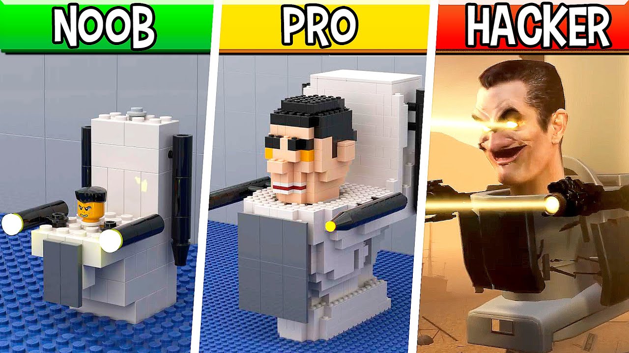 LEGO Skibidi Toilet Upgraded G-Man Toliet 3.0 Tutorial Building Animation 