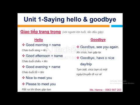 Video Tiếng Anh lớp 4 - Unit 1 - youtube