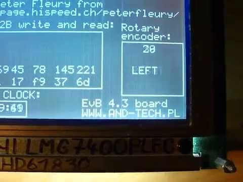 ATmega32 + rotary encoder, I2C and RTC
