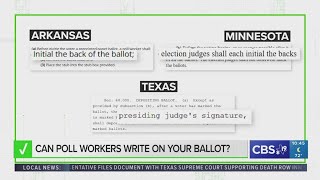Can poll workers write on your ballot?
