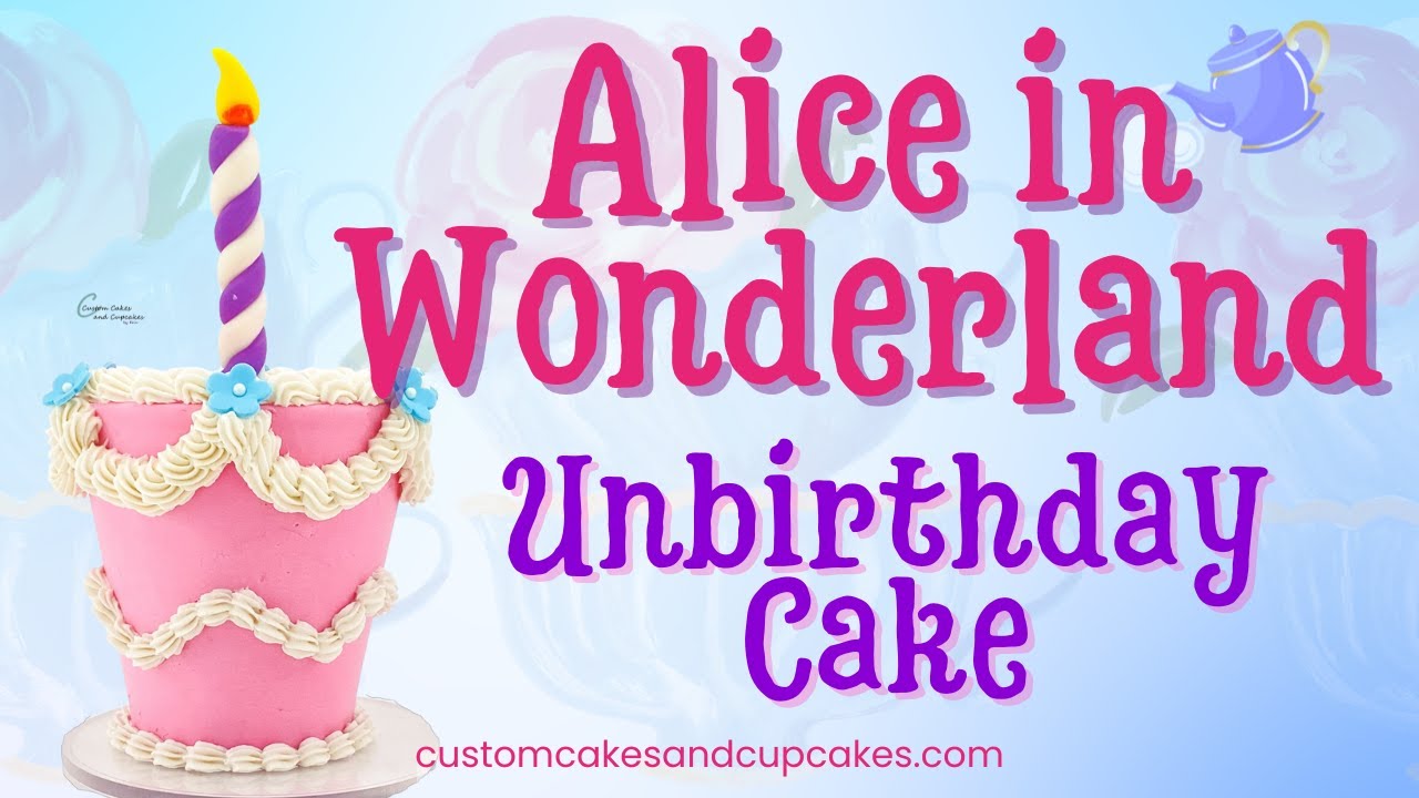 ALICE in WONDERLAND UNBIRTHDAY CAKE Tutorial: How to Carve Cakes w/ Vintage Piping & Fondant Toppers