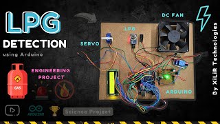 LPG Detection system  using Arduino,  Exhaust Fan, Servo motor