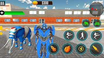 Optimus Elephant Robot Car Transformation Game - Fil Robot Araba Oyunları #3 - Android Gameplay