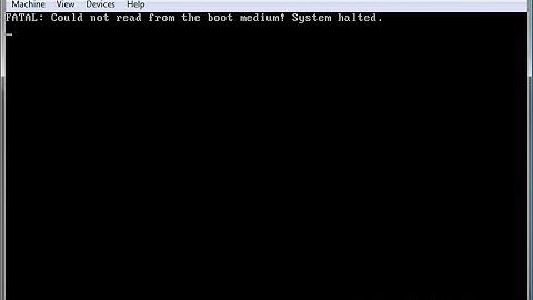 Could not read from Boot medium on virtual Box