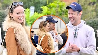 Jason Sudeikis and Olivia Wilde Reunited while watching their two children play in a park in LA