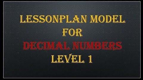 lessonplan model for 7th standard/lessonplan for decimal numbers/Rounding of decimals/B.Ed records