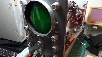 Heathkit O-10 oscilloscope. Simulation and real