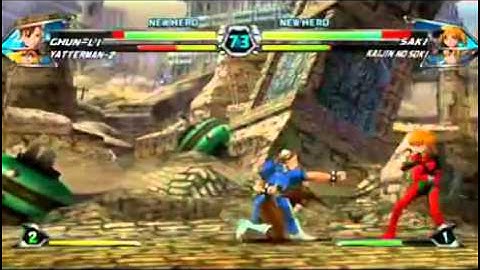 Tatsunoko vs Capcom - Yatterman-2 and Chun-Li vs Kaijin no Soki and Saki