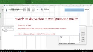 MS Project 2016 Tutorial: The Scheduling Formula Part 1