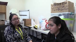 Interviewing our parent liaison Maria Geronimo