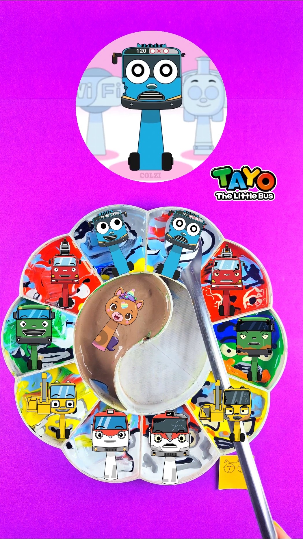 Sprunki 🎵 Tayo The Little Bus 🚌 Mixing Colors 🌈 Frank 🚒 Max