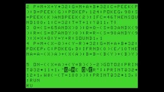 Mini Pacman Made From Just 5 Lines Of Code (TRS-80 MC-10 8-Bit)