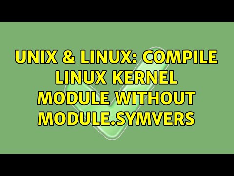 Unix & Linux: Compile Linux kernel module without Module.symvers