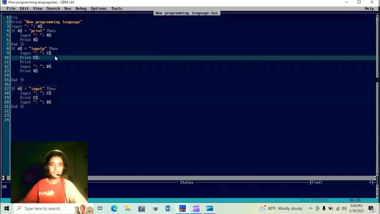 Making my own programming language in Qbasic part1 - YouTube