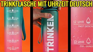 Trinkflasche mit Uhrzeit Deutsch