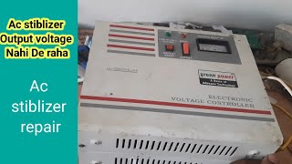 Ac Stiblizer Repair Output Voltage miss | green power ac stiblizer repair