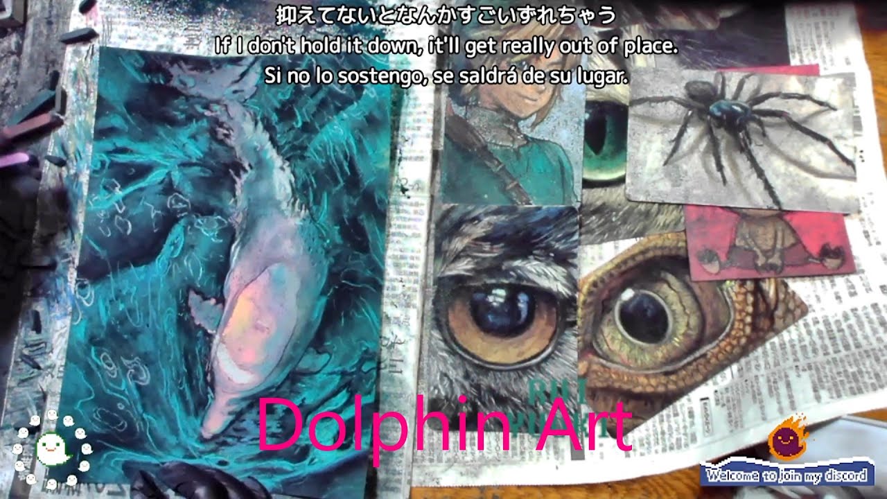 Pastel Dolphin in Clear Water: Art Process/パステルで描く綺麗な