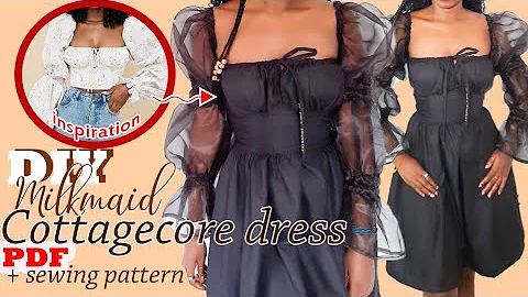 DIY milkmaid dress | cottagecore dress diy | pdf sewing pattern | diy summer dress